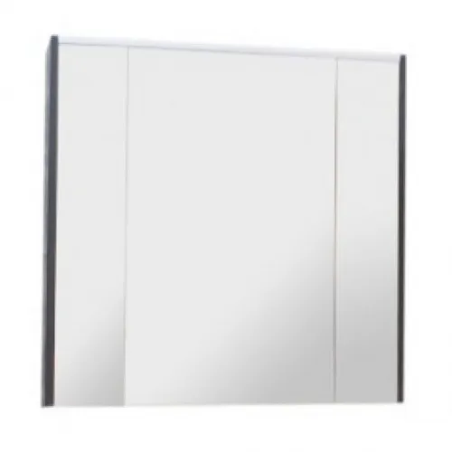 зеркальный шкаф RONDA 60 подсветка,стекл,полоч / 60x14,5 x78 /  ( белый глянец / серый матовый ) 