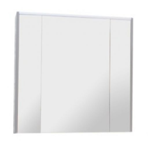 зеркальный шкаф RONDA 80 подсветка,стекл,полоч / 80х78х14,5 /  ( бетон / белый глянец )  